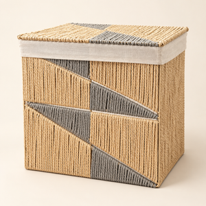 Titre : Panier Tressé Zigzag – 3 Formats