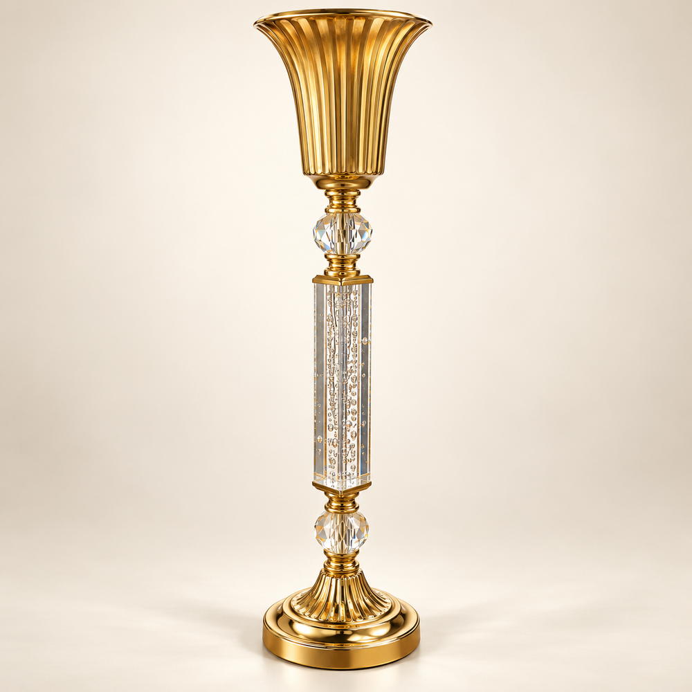 Vase sur pied Éclat Doré