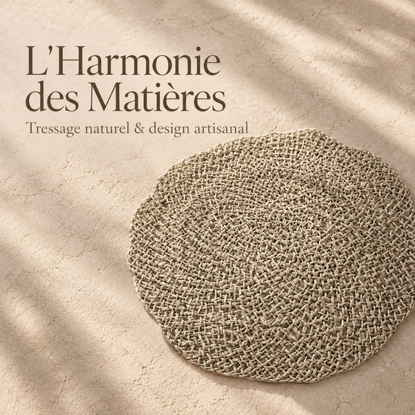 Set de table rond tressé naturel – Finition organique