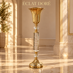 Vase sur pied Éclat Doré
