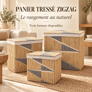 Titre : Panier Tressé Zigzag – 3 Formats