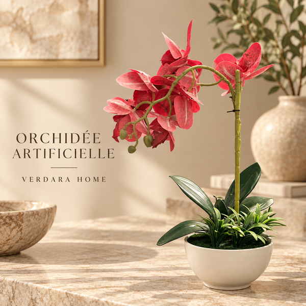 Orchidée Artificielle Rouge