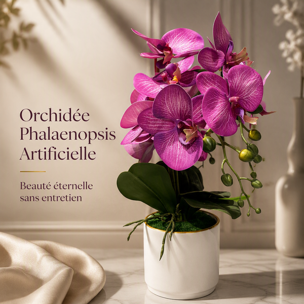 Orchidée Artificielle Rose Élégante