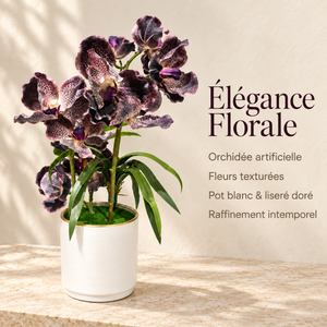 Orchidée Phalaenopsis Artificielle Violet Foncé