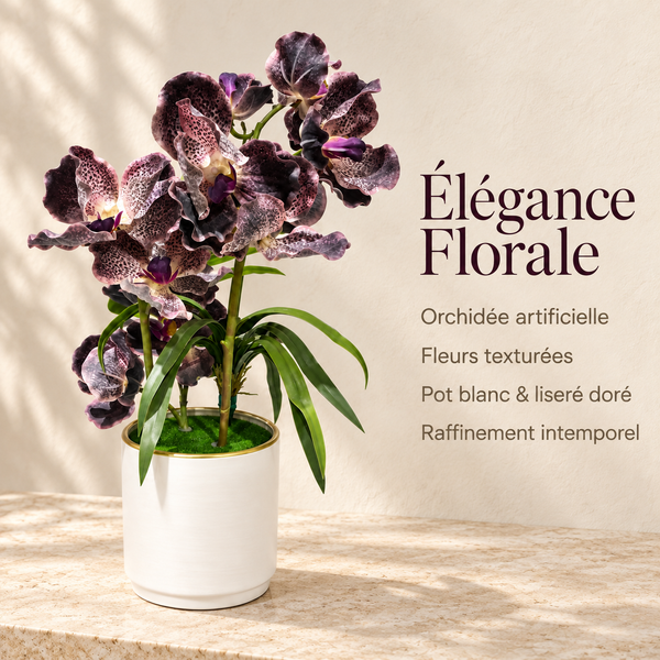 Orchidée Phalaenopsis Artificielle Violet Foncé