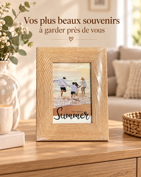 Cadre Photo Summer en Bois Sculpté