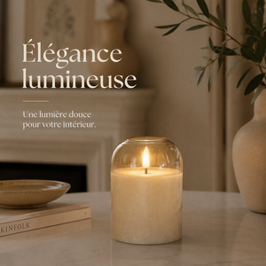 Amber Glass LED Candle