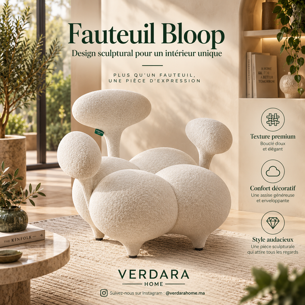 Fauteuil Bulle Sculptural – Blanc