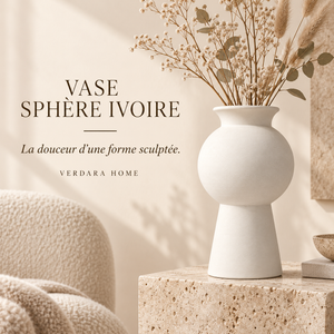 Vase Sphère Ivoire