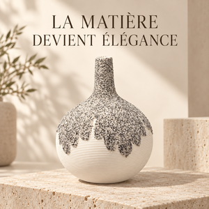 Vase Minéral Ivoire