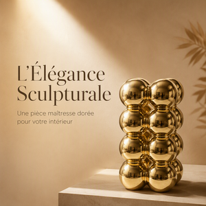 Vase Décoratif Doré Design
