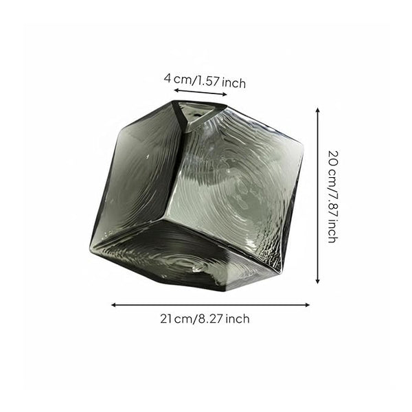 Vase Géométrique Obsidienne