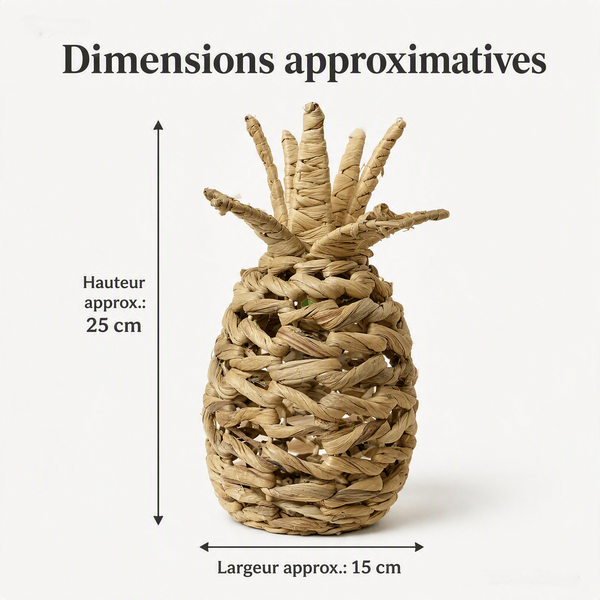 Décoration Ananas en Paille Tressée