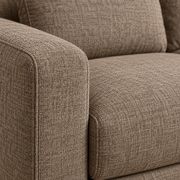 Canapé d'angle modulable taupe – Confort moderne & lignes épurées