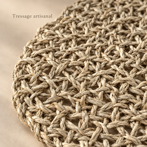 Set de table rond tressé naturel – Finition organique
