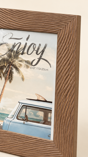Cadre Photo Enjoy en Bois Chevron
