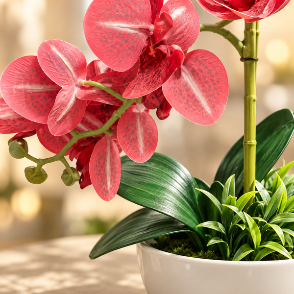 Orchidée Artificielle Rouge