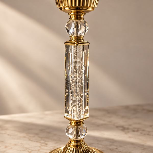 Vase sur pied Éclat Doré