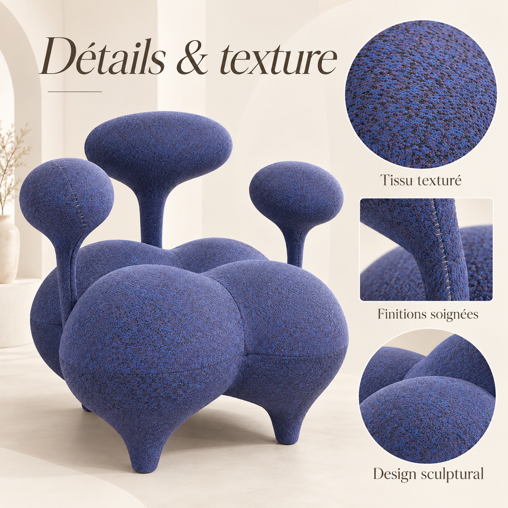 Fauteuil Bulle Sculptural – violette