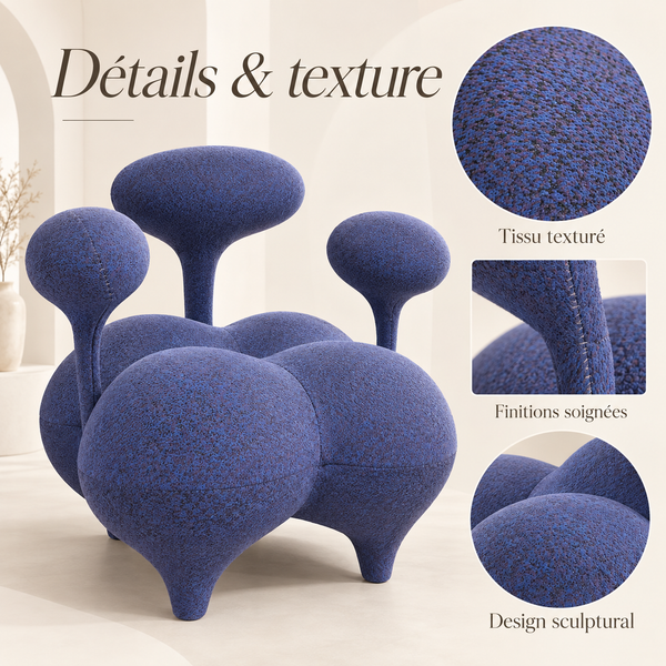 Fauteuil Bulle Sculptural – violette
