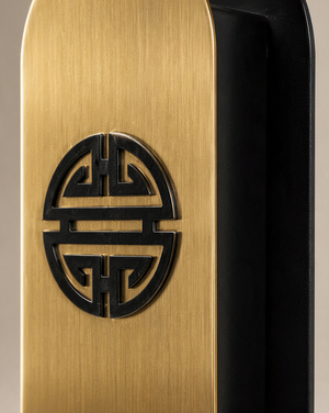 Plaque Décorative Murale Dorée – Design Oriental Moderne