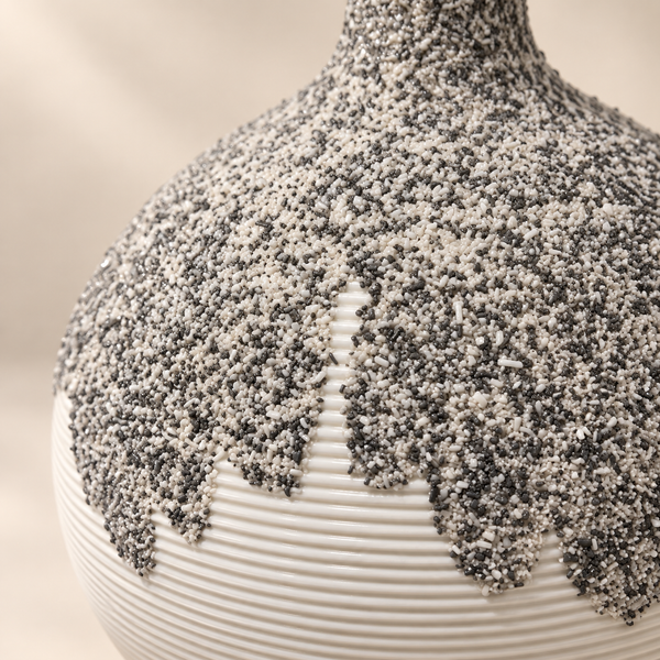 Vase Minéral Ivoire