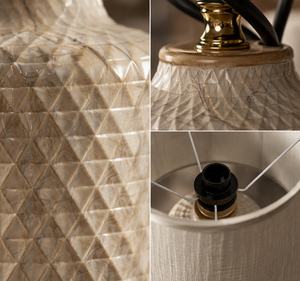 Lampe de Table en Céramique Géométrique