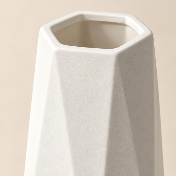 Vase Facette Ivoire