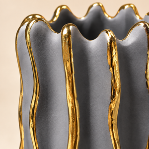 Vase Ondulation Or